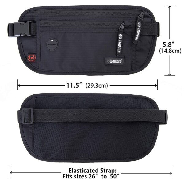GoTrippin Travel Money Belt, Waist Pouch Bag