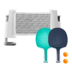 Table Tennis Set with Posts, Adjustable Rollnet, 2 Bats and 2 Balls - Image 2