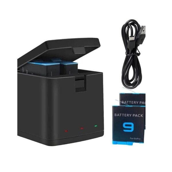 Triple Slot Charger for Gopro Hero 9/10/11/12 on Rent