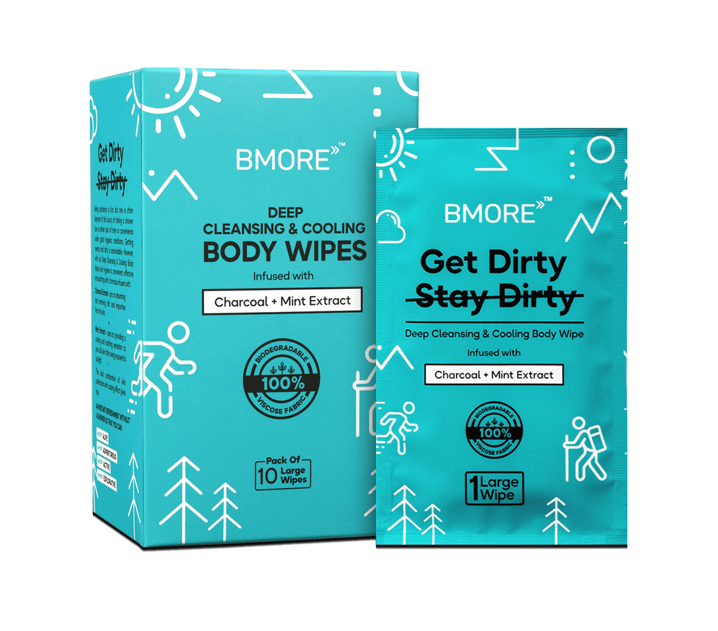 Copy of Copy of 1 BMore 100% Biodegradable Large Wet Wipes - Image 1